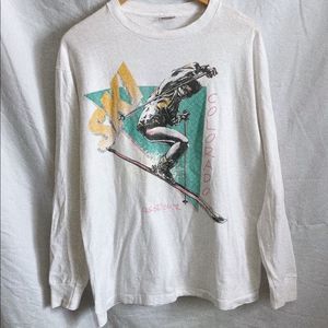 Vintage 90s single stitch long sleeve ski Colorado T-shirt tee shirt